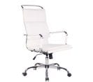 Chaise De Bureau Bedford En Similicuir Et Veritable Cuir Blanc /similicuir