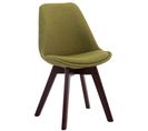 Chaise De Visiteur Borneo V2 Tissu Vert/noyer