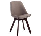 Chaise De Visiteur Borneo V2 Tissu Taupe/noyer