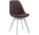 Chaise De Visiteur Borneo V2 Tissu Marron/blanc