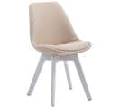 Chaise De Visiteur Borneo V2 Tissu Crème/blanc