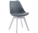 Chaise De Visiteur Borneo V2 Similicuir Gris/blanc