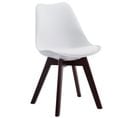 Chaise De Visiteur Borneo V2 Similicuir Blanc /noyer