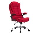 Fauteuil De Chef Thor En Tissu Rouge