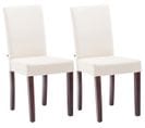 Lot De 2 Chaises De Salle À Manger Ina Tissu Avec Pieds En Bois Crème/cappuccino