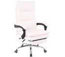 Fauteuil De Bureau Power Similicuir Blanc