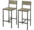 Lot De 2 Chaises Tabourets De Bar Cuisine Chaises De Bar, Avec Repose-pieds, Fst53x2