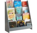 Étagère À Livres Pour Enfants Avec 4 Compartiments De Rangement Pour Les Livres Gris, Kmb32-hg