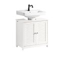 Meuble Sous-lavabo Meuble De Salle De Bain - 2 Portes Et 2 Étages -blanc, Frg237-ii-w