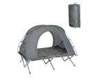 Lit De Camp Pliant 2 Personnes Voyage Camping Avec Toit Et Sac De Couchage, Ogs60-l-hg