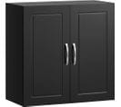 Meuble Haut Armoire De Toilettes Salle De Bain Suspendue 2 Portes Noir, Frg231-sch