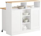 Buffet De Rangement Avec Portes Coulissantes Et Plan De Travail Extensible, Fsb36-wn