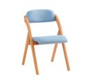 Chaise Pliante En Bois Avec Assise Et Dossier Rembourrés Fauteuil Chaise, Fst92-bl