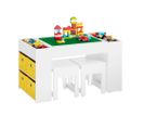 Ensemble De Table De Construction Enfant Avec 2 Tabourets, Kmb75-w