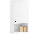 Meuble Haut Armoire Suspendue De Toilettes Placard Mural Avec Porte Armoire À Pharmacie, BZr25-w