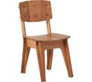 Chaise En Bois Hauteur D'assise 41cm Structure Assemblée En Tenons Et Mortaises, Marron,hfst01-br