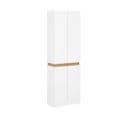 Placard Chambre Adulte Armoire Dressing, 1 Penderie, 2 Portes, 5 Compartiments, Blanc, Ksb01-w