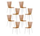 Lot De 8 Chaises Empilables Aaron Chêne