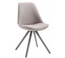 Chaise Toulouse Tissu Pieds Ronds Gris/gris