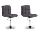 Lot De 2 Chaises Lounge Palma V2 En Tissu Noir