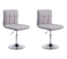 Lot De 2 Chaises Lounge Palma V2 En Tissu Gris