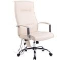 Fauteuil De Bureau Portland En Similicuir Ou Tissu Avec Fonction De Massage Crème/similicuir