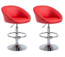 Lot De 2 Tabourets De Bar Miami V2 Similicuir Rouge