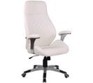 Fauteuil De Bureau Layton En Similicuir Ou Cuir Véritable Blanc /similicuir