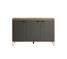 Buffet - Naturel/gris Foncé - 146 / 90 / 42