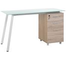 Table De Bureau 130 X 60 Cm Blanc Montevideo