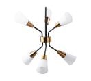 Lampe Suspension Blanche Et Dorée 6 Ampoules Aroyo Vi