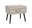 Table De Chevet Cuir Pu Beige Eurostar