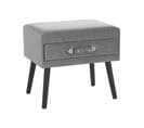 Table De Chevet Velours Gris Eurostar