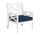 Chaise De Jardin Blanche Avec Coussin Bleu Marine Baltic