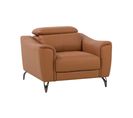 Fauteuil Cuir Marron Narwik