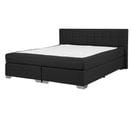 Lit Boxspring En Tissu Noir 140 X 200 Cm Admiral