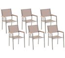 Lot De 6 Chaises Beiges Grosseto