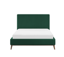 Lit Double En Velours Vert 140x200 Cm Bayonne