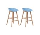 Tabouret De Bar Set De 2 Bleu Clair Micco