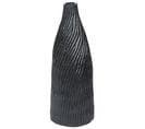 Terre Cuite Vase Décoratif 50 Cm Noir Doré Florentia
