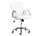 Chaise De Bureau Cuir Pu Blanc Princess