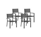 Lot De 4 Chaises Grises Prato