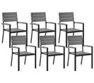 Lot De 6 Chaises Grises Como