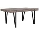 Table 180 X 90 Cm Bois Foncé Et Noir Adena