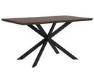 Table 140 X 80 Cm Bois Foncé Et Noir Spectra