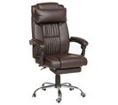 Fauteuil De Bureau Cuir Pu Marron Foncé Luxury