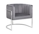 Velours Fauteuil Gris Larvik