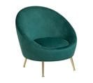 Velours Fauteuil Vert Foncé Langa