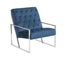 Velours Fauteuil Bleu Foncé Harstad