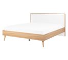 Lit 140 X 200 Cm Blanc En Bois Serris